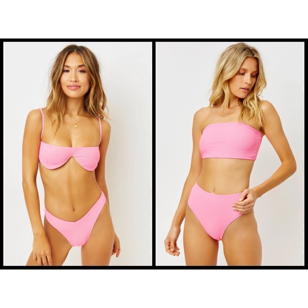 ๐FRANKIE'S๐ Ribbed Bikini (Tolly Underwire Top + Jenna High Waist Bottoms) M/L